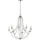 Eisley 8 Light 36 inch Polished Nickel Chandelier Ceiling Light